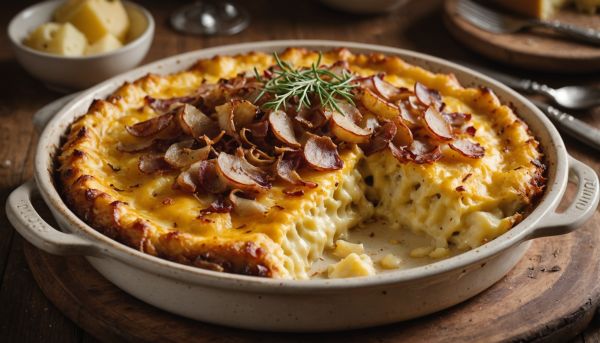 Déguster une savoureuse tartiflette savoyarde dorée